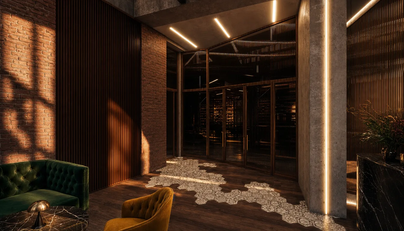 Restaurant entrance and bar area in the Italian Restaurant project in Nasr City