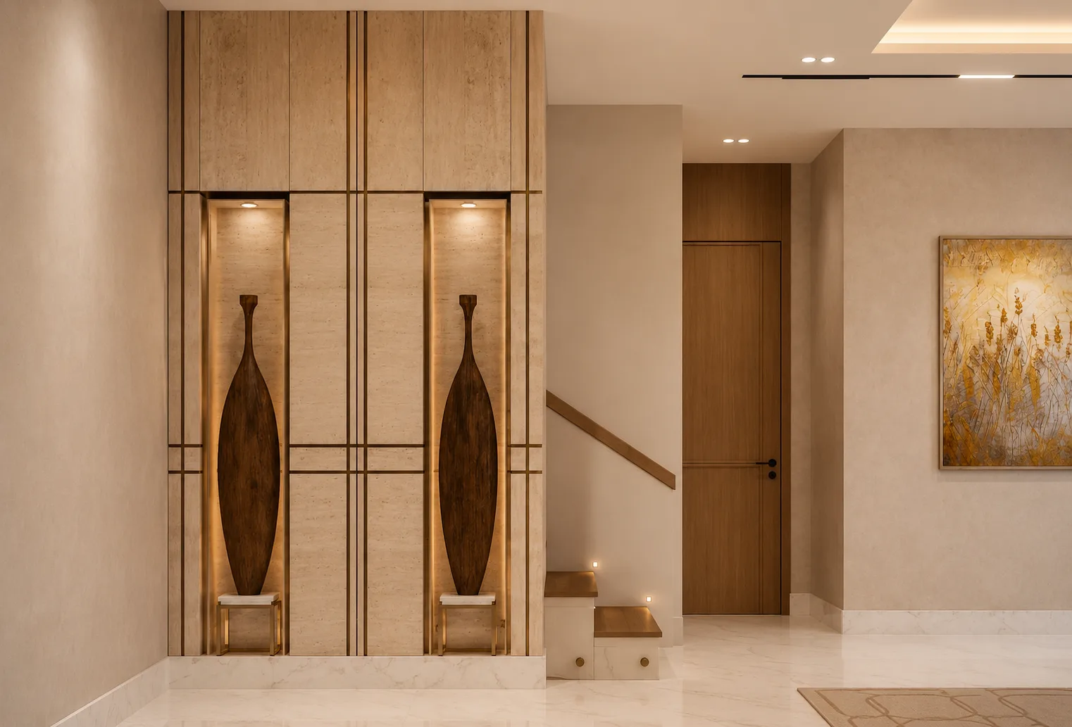 Villa entrance display wall in the Madinaty project in Madinaty
