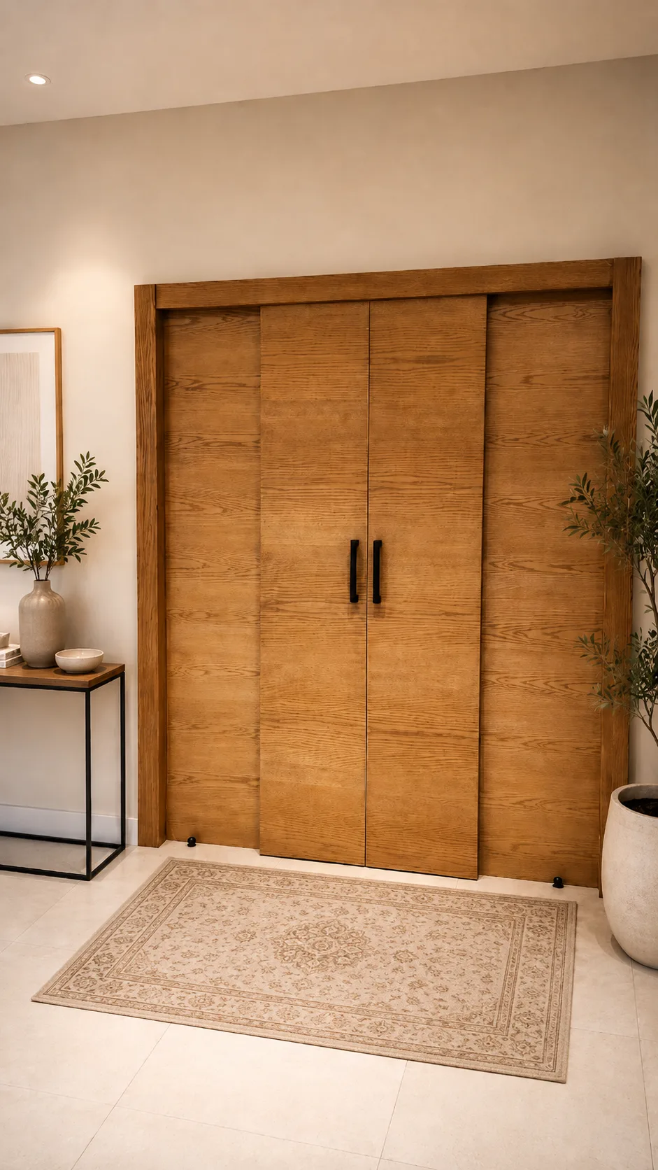 Bespoke timber wardrobe in the Maadi Villa project in Maadi