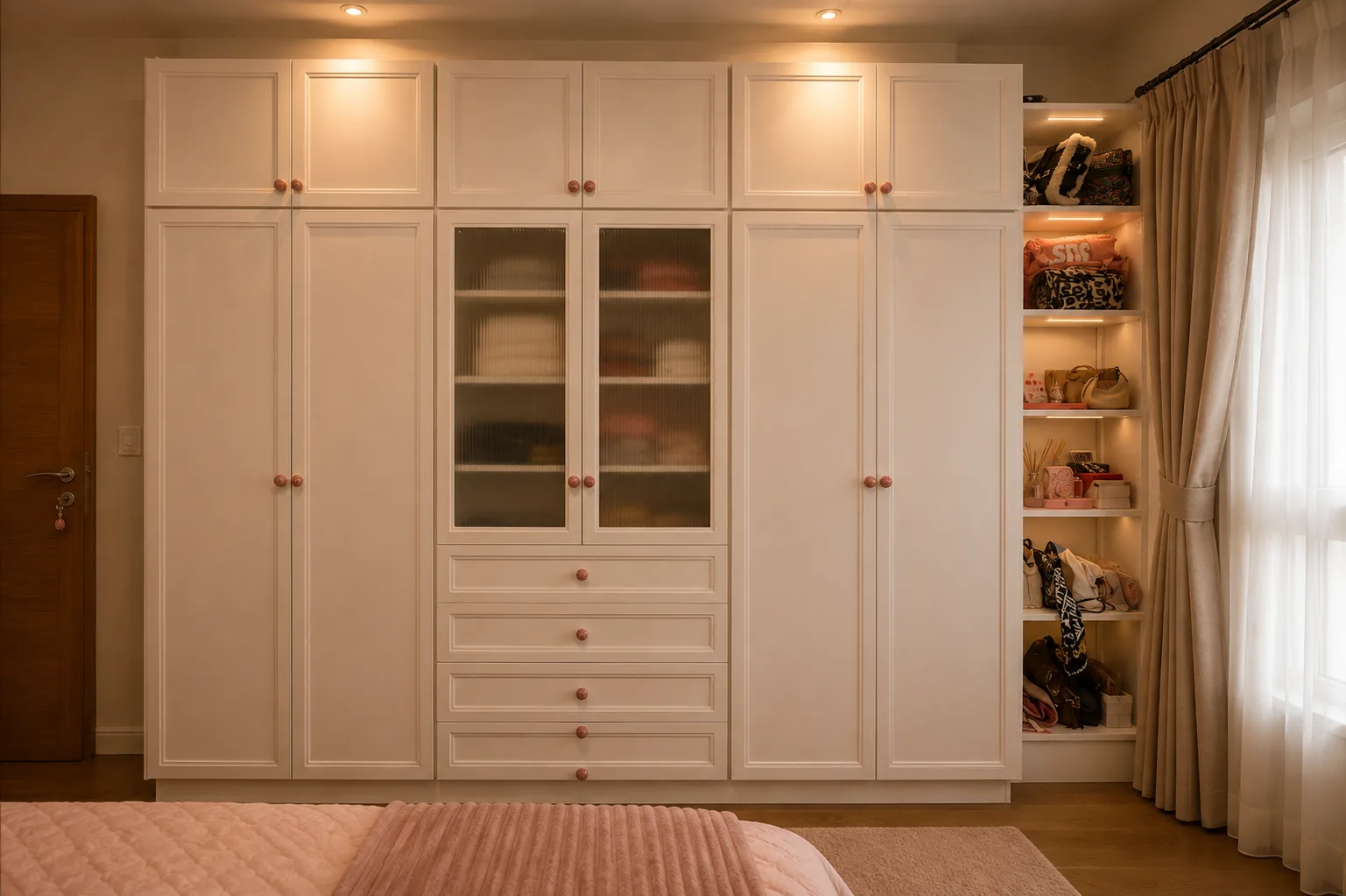 Built-in bedroom wardrobe in the Mivida Compound project in 5th Settlement