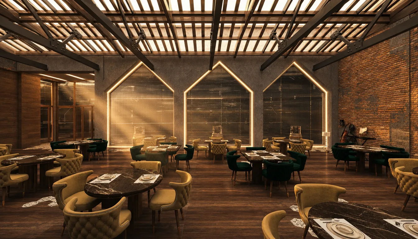 Restaurant dining hall in the Italian Restaurant project in Nasr City