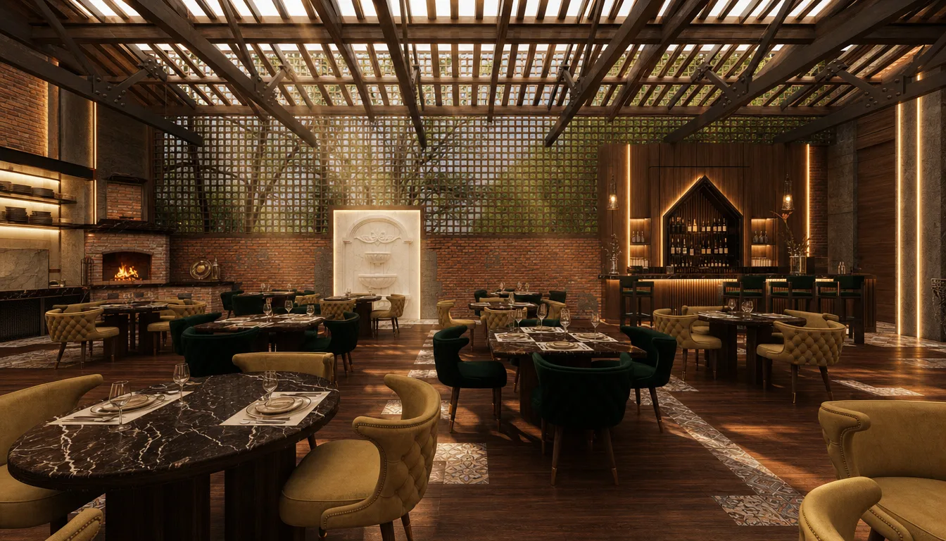 Restaurant dining hall in the Italian Restaurant project in Nasr City