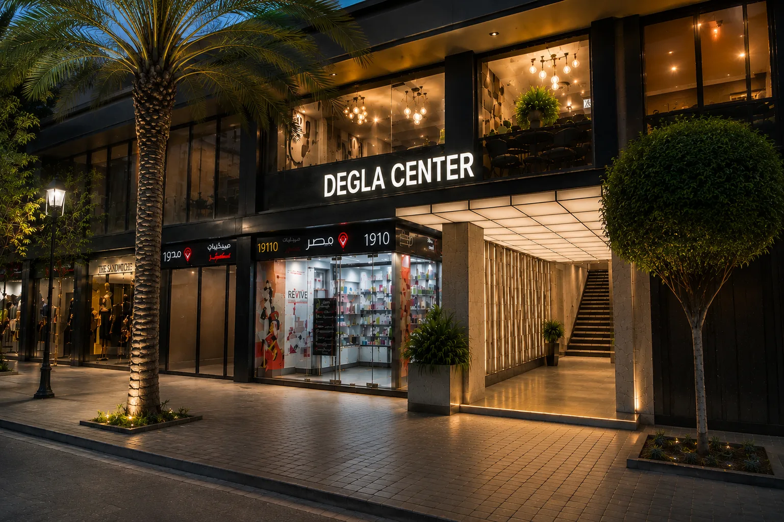 Degla center exterior entrance in the Degla Center project in Zamalek