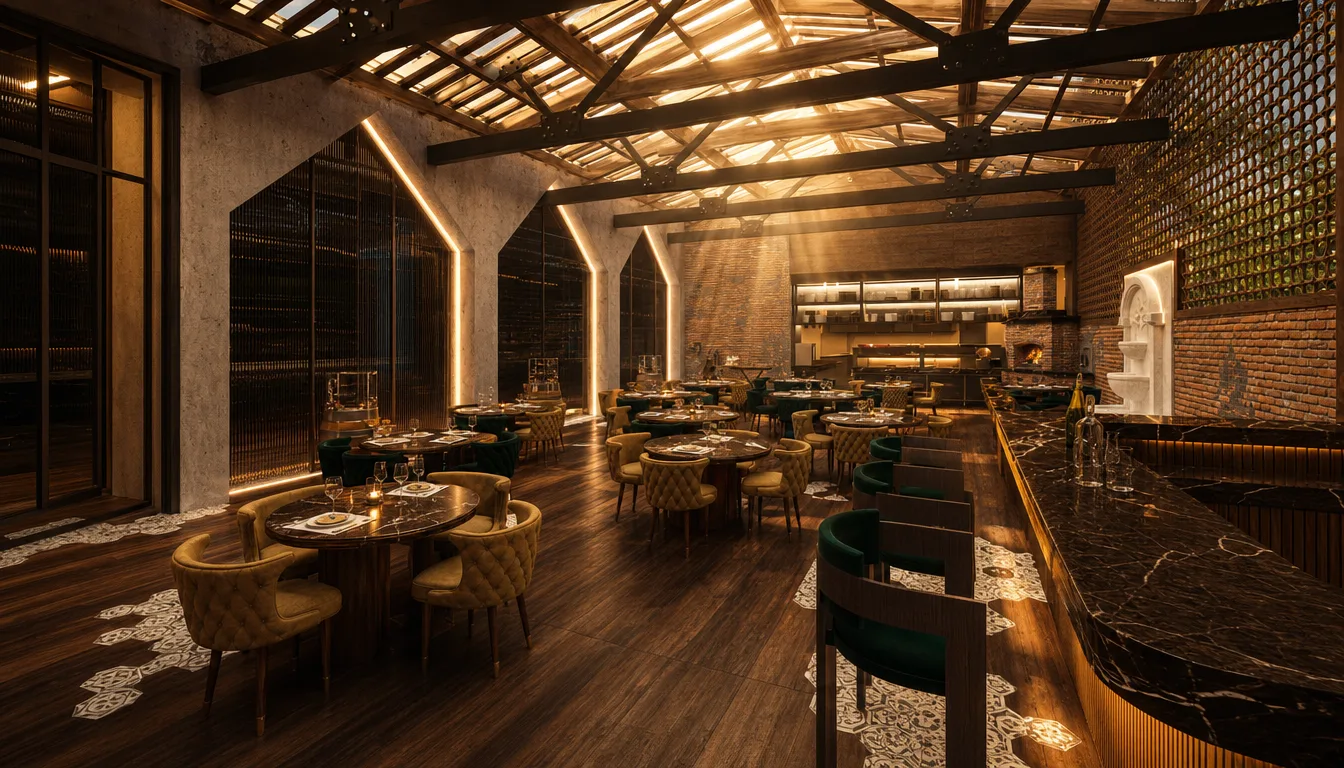 Restaurant dining hall in the Italian Restaurant project in Nasr City