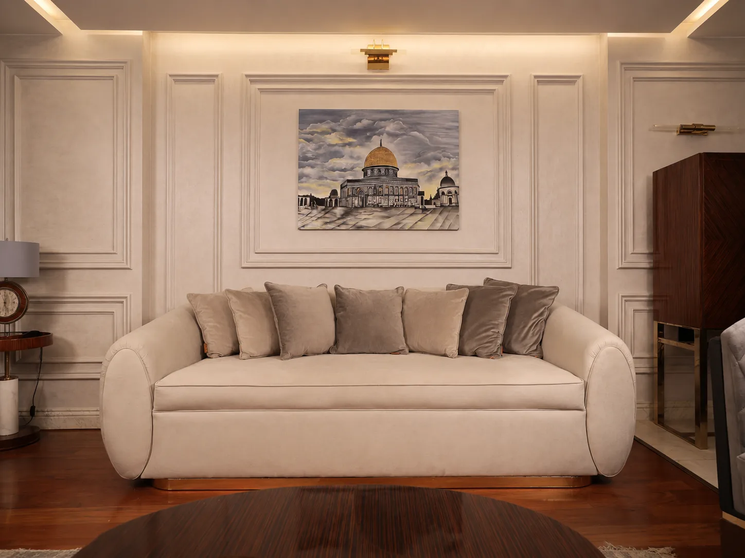 Formal living room in the Mohandseen Apartment project in Mohandseen