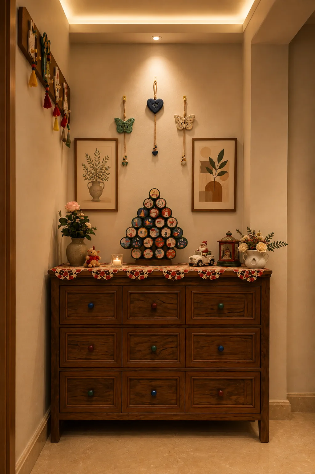 Festive dining console in the Mivida Compound project in 5th Settlement