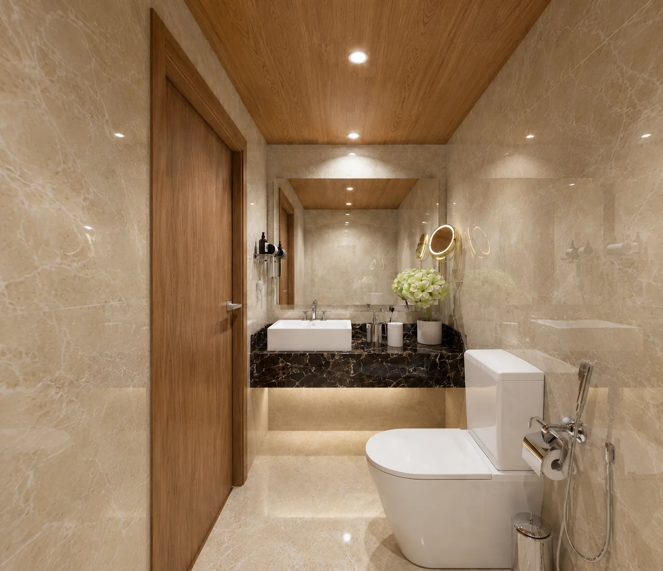 Stone bathroom vanity in the Dome Resort project in Sahl Hashish