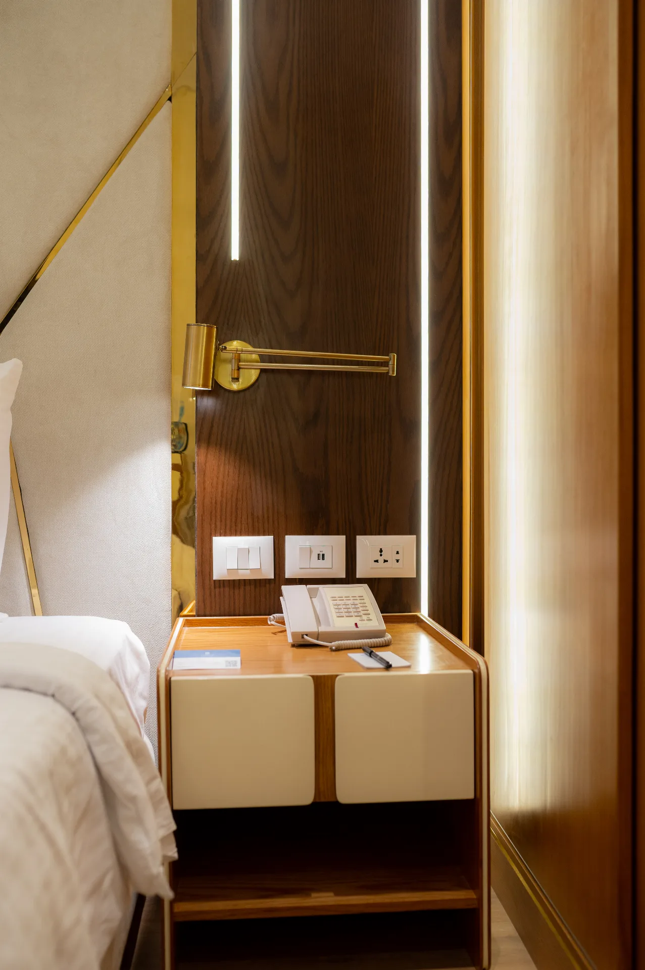 Hotel bedside control panel in the Sonesta Hotel project in Nasr City