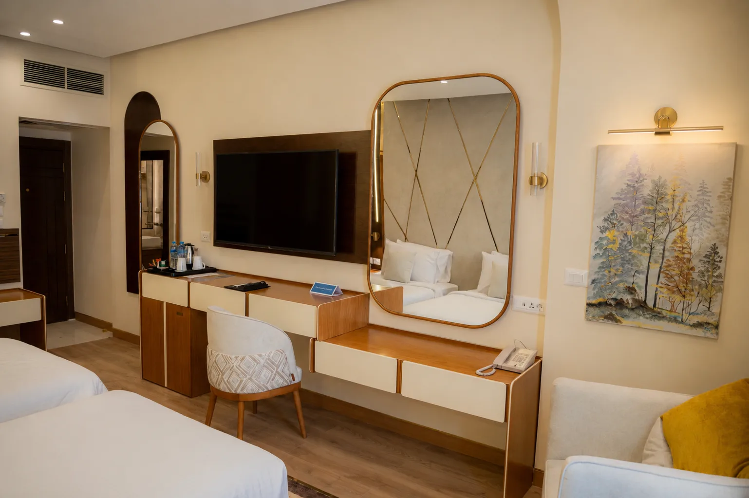 Hotel bedroom vanity in the Sonesta Hotel project in Nasr City