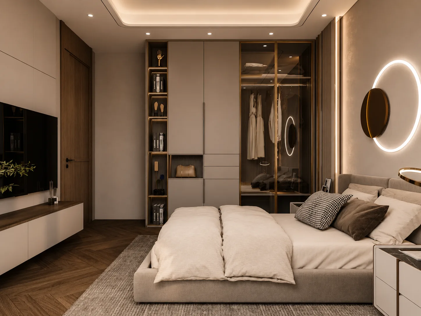Bedroom wardrobes and vanity in the Madinaty project in Madinaty