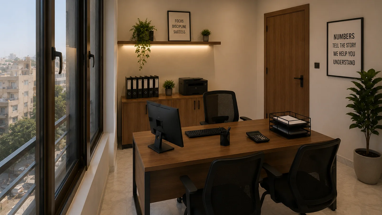 Compact home office in the Advertise Company project in Heliopolis