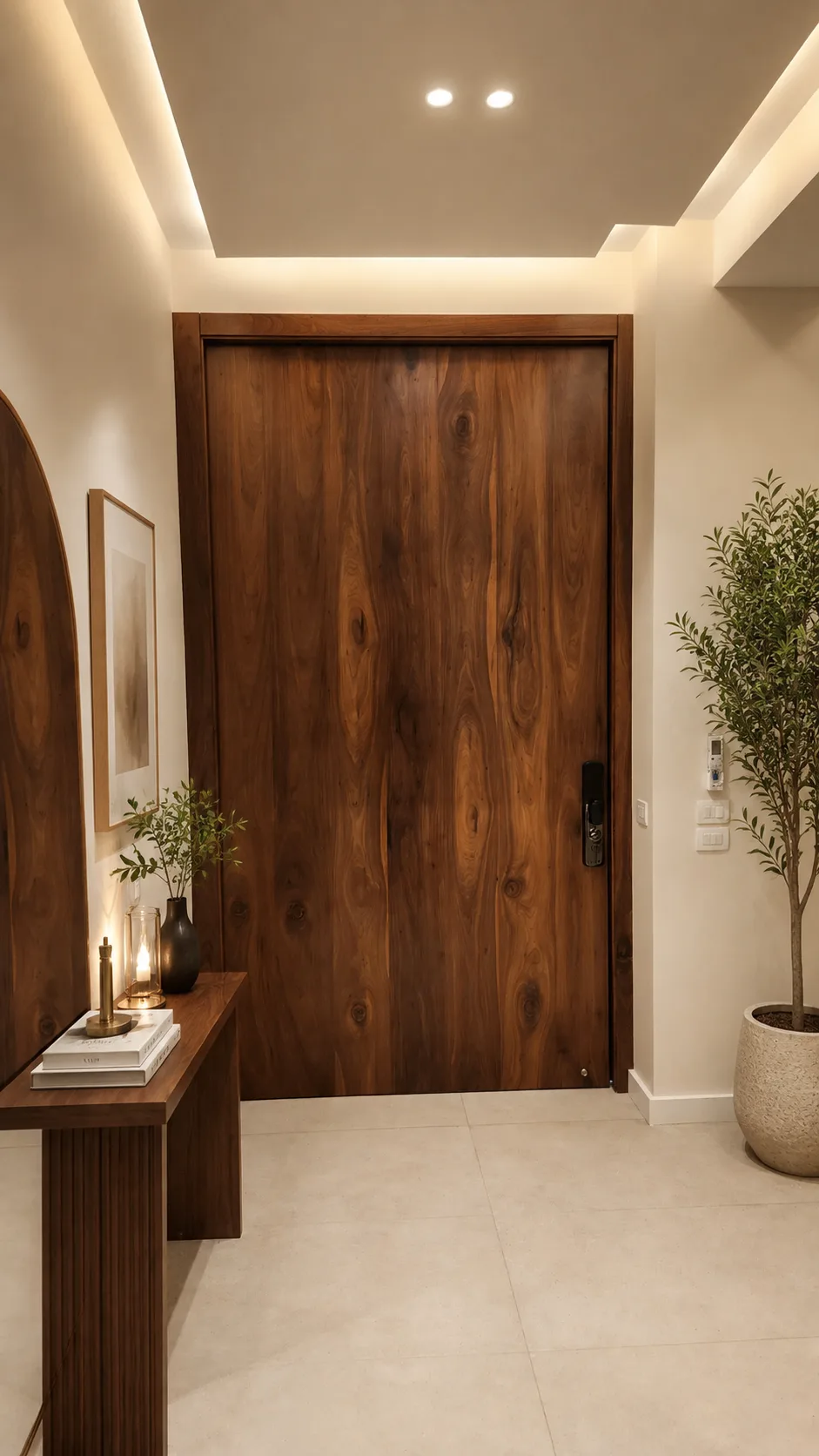 Timber villa entrance door in the Maadi Villa project in Maadi