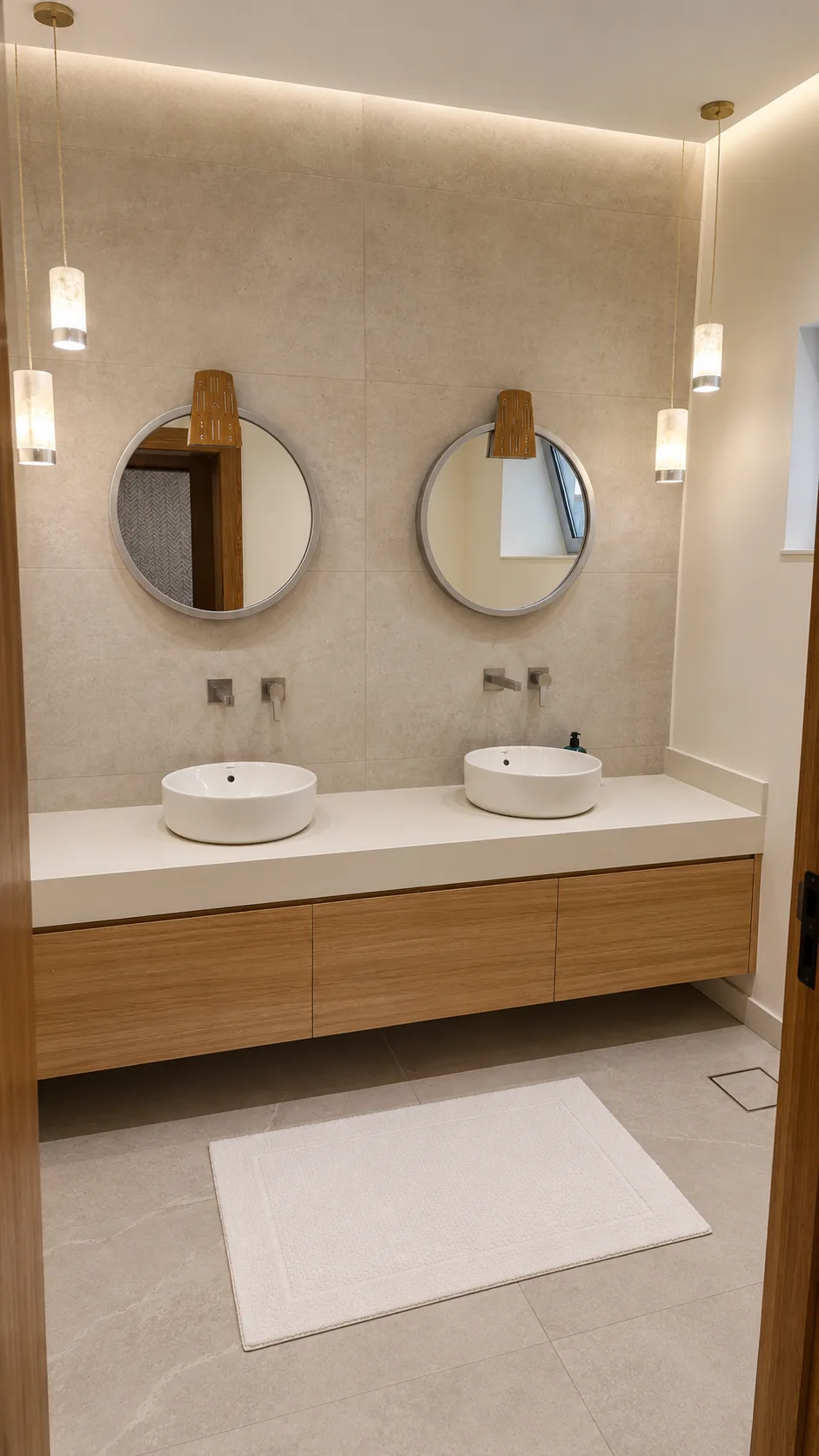 Double bathroom vanity in the Maadi Villa project in Maadi