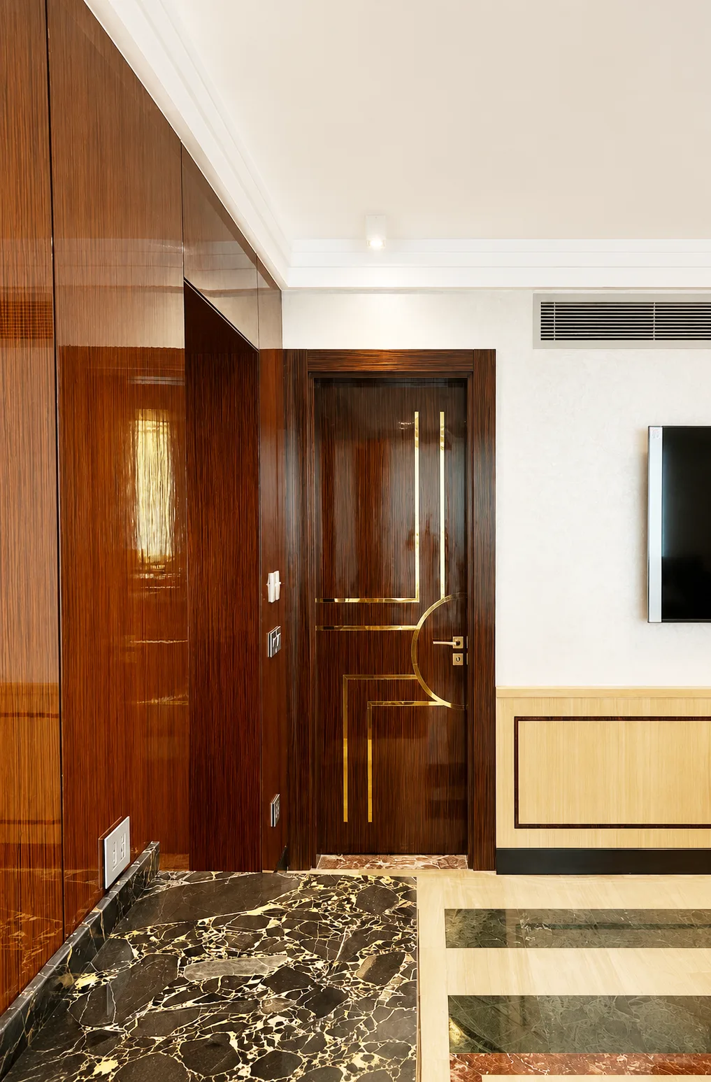 Gloss timber office door in the Dakahlia Group project in Nasr City