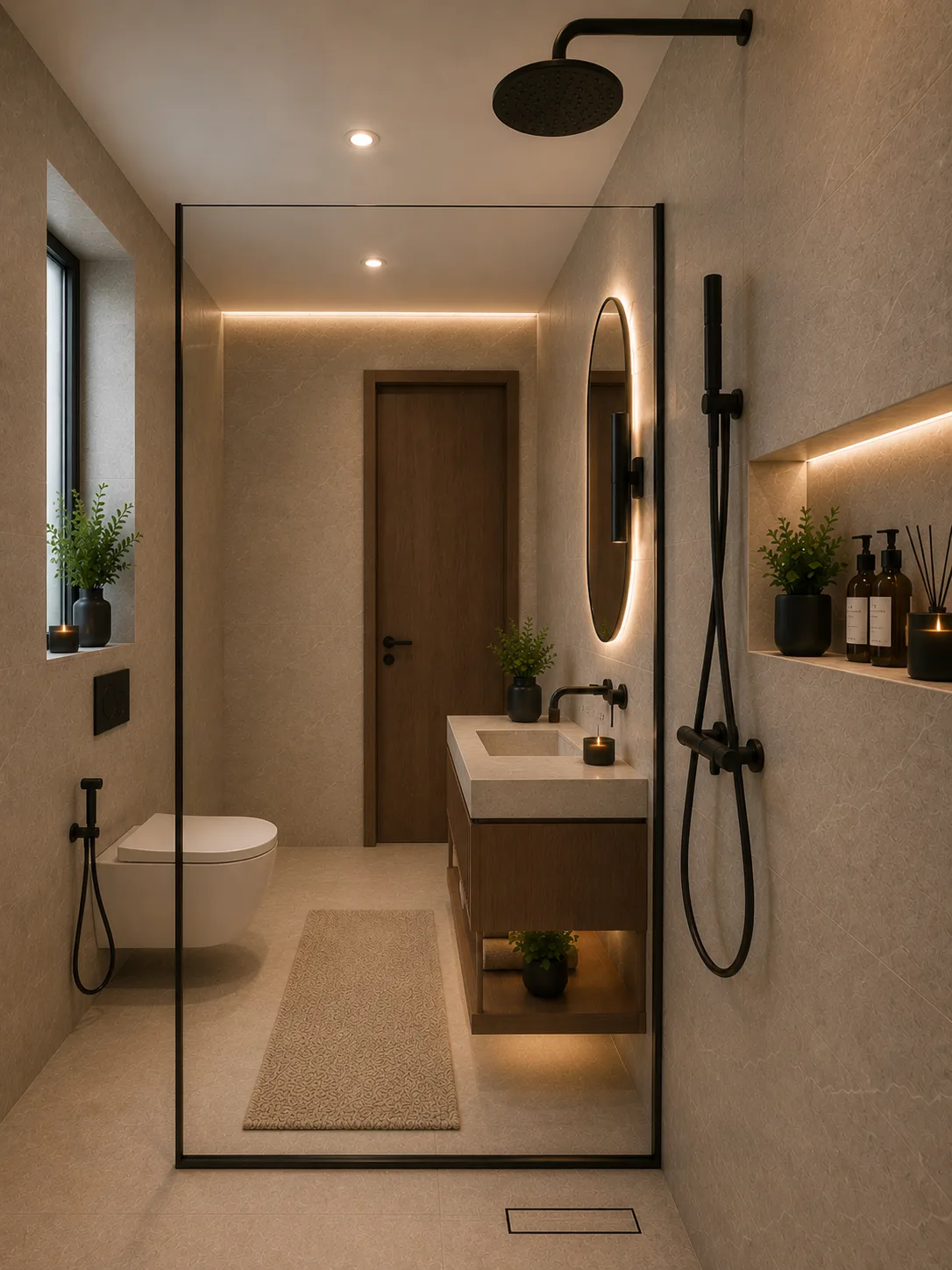 Compact bathroom vanity in the Palm Hills VGK project in 5th Settlement