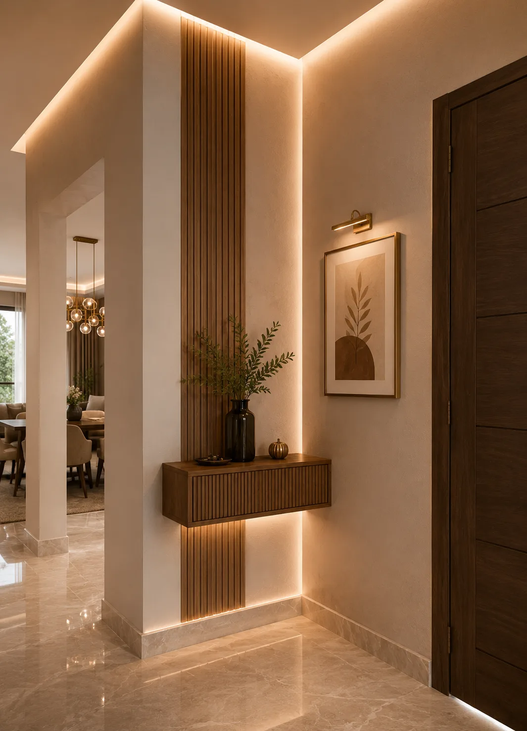 Minimal entrance console in the Palm Hills VGK project in 5th Settlement