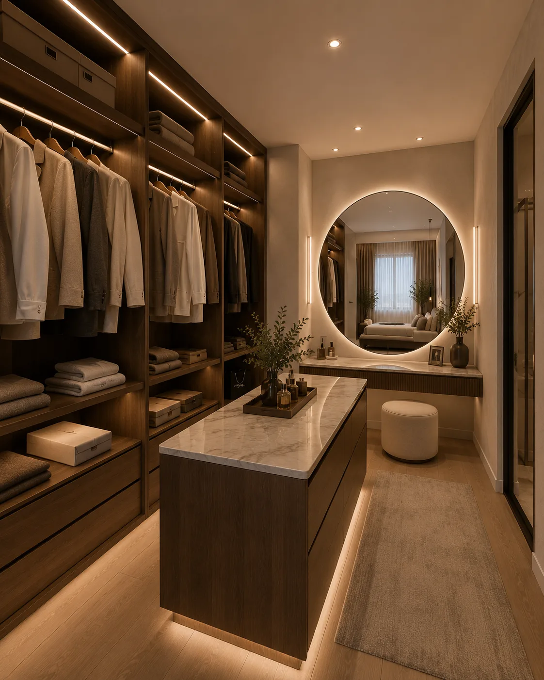 Walk-in dressing room in the Pyramid Hills Compound project in 6 October