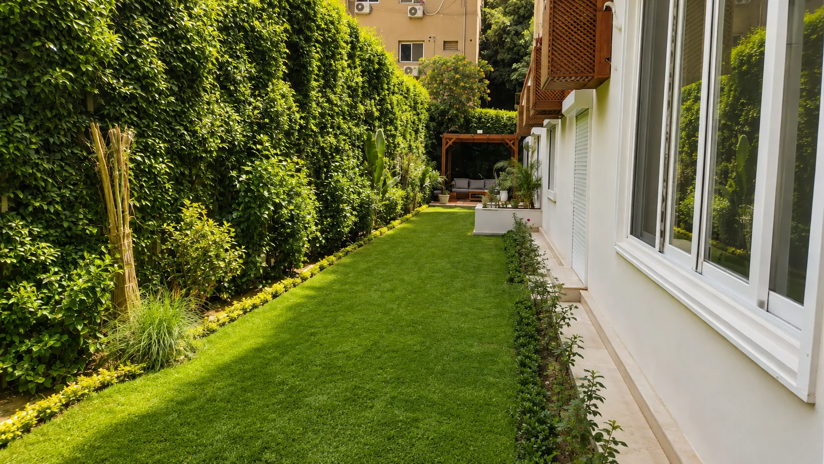 Villa side garden in the Maadi Villa project in Maadi