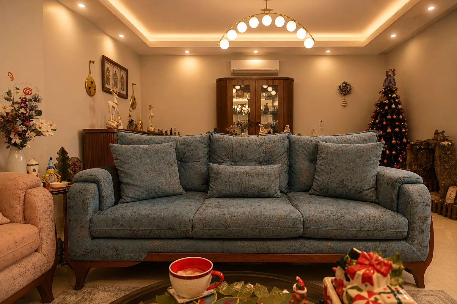 Festive living room in the Mivida Compound project in 5th Settlement