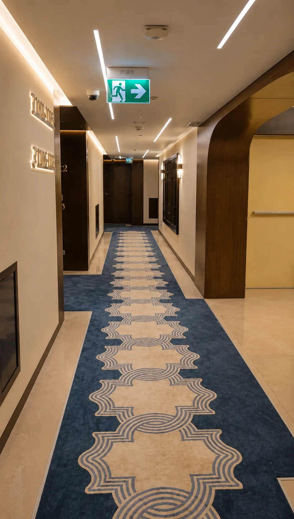 Hotel corridor in the Sonesta Hotel project in Nasr City