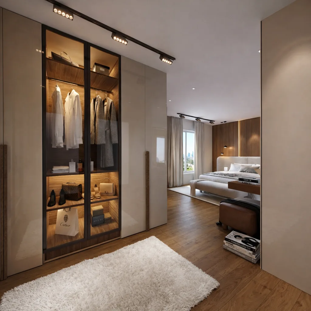 Walk-in wardrobe and bedroom in the Kanarya Compound project in 6 October
